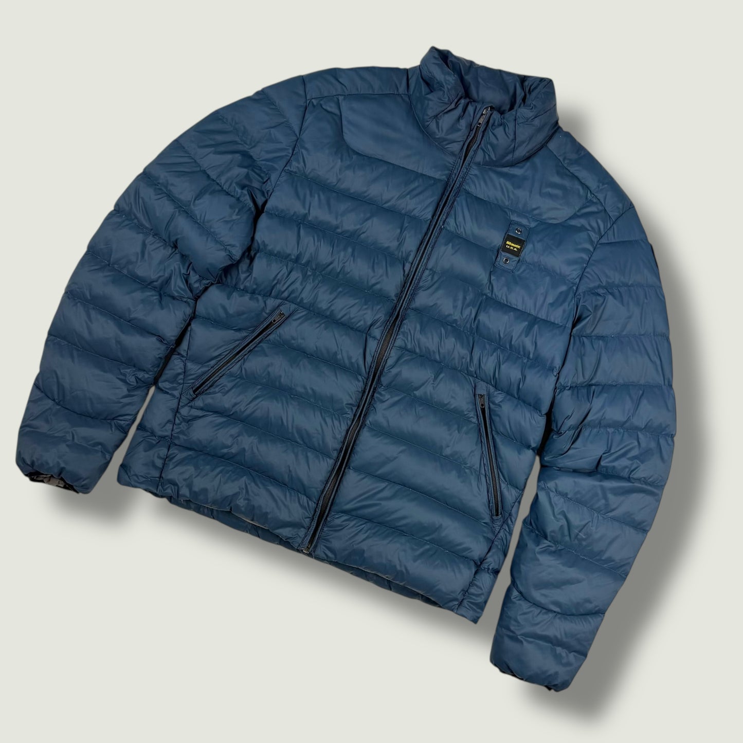 Blauer Vintage Daunenjacke (M)