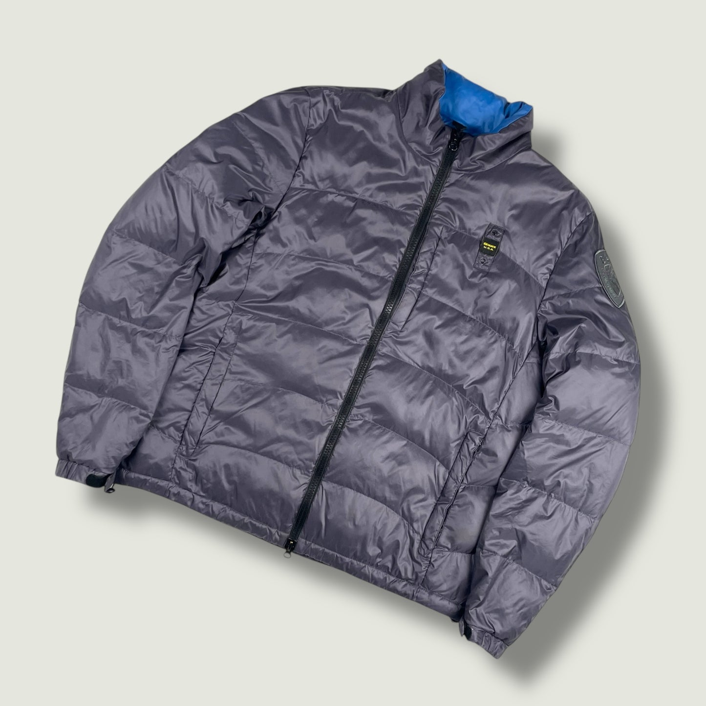 Blauer Vintage Daunenjacke (Xl)