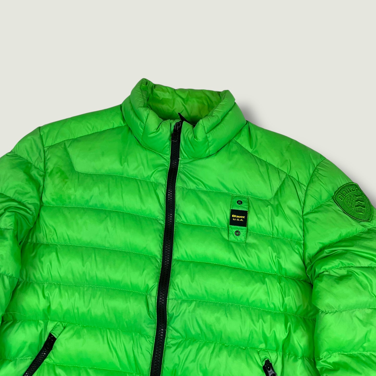 Blauer Vintage Daunenjacke (S)