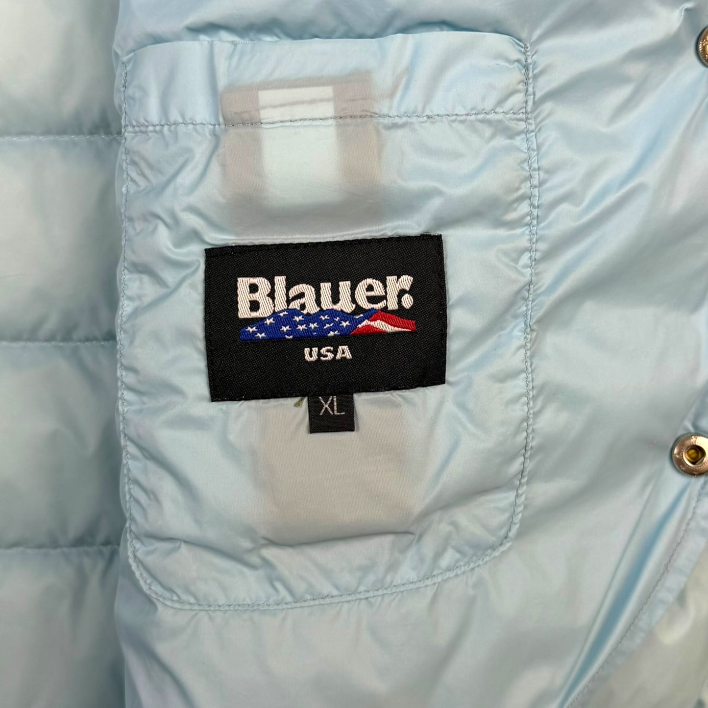 Blauer Vintage Daunenjacke (Xl)