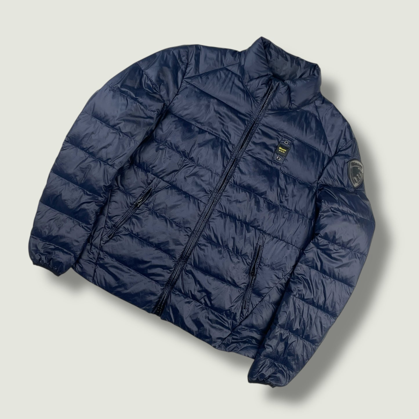 Blauer Vintage Daunenjacke (Xs)