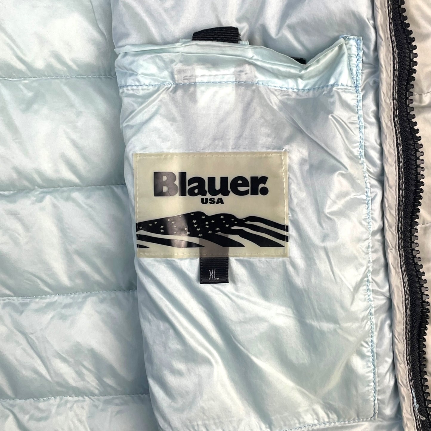 Blauer Vintage Daunenjacke (Xl)