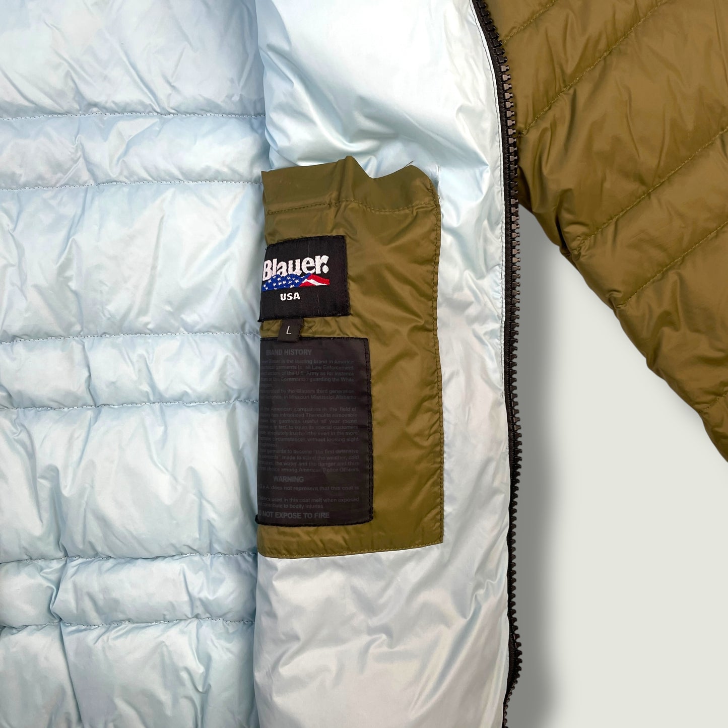 Blauer Vintage Daunenjacke (M)