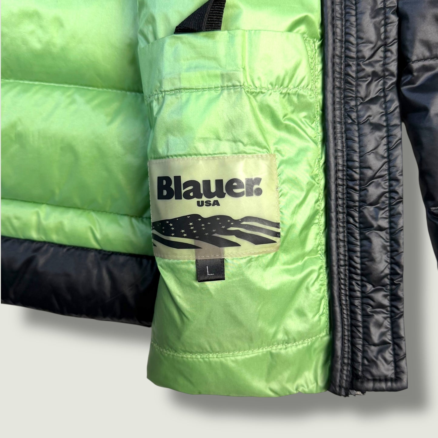 Blauer Vintage Daunenjacke (Xs)