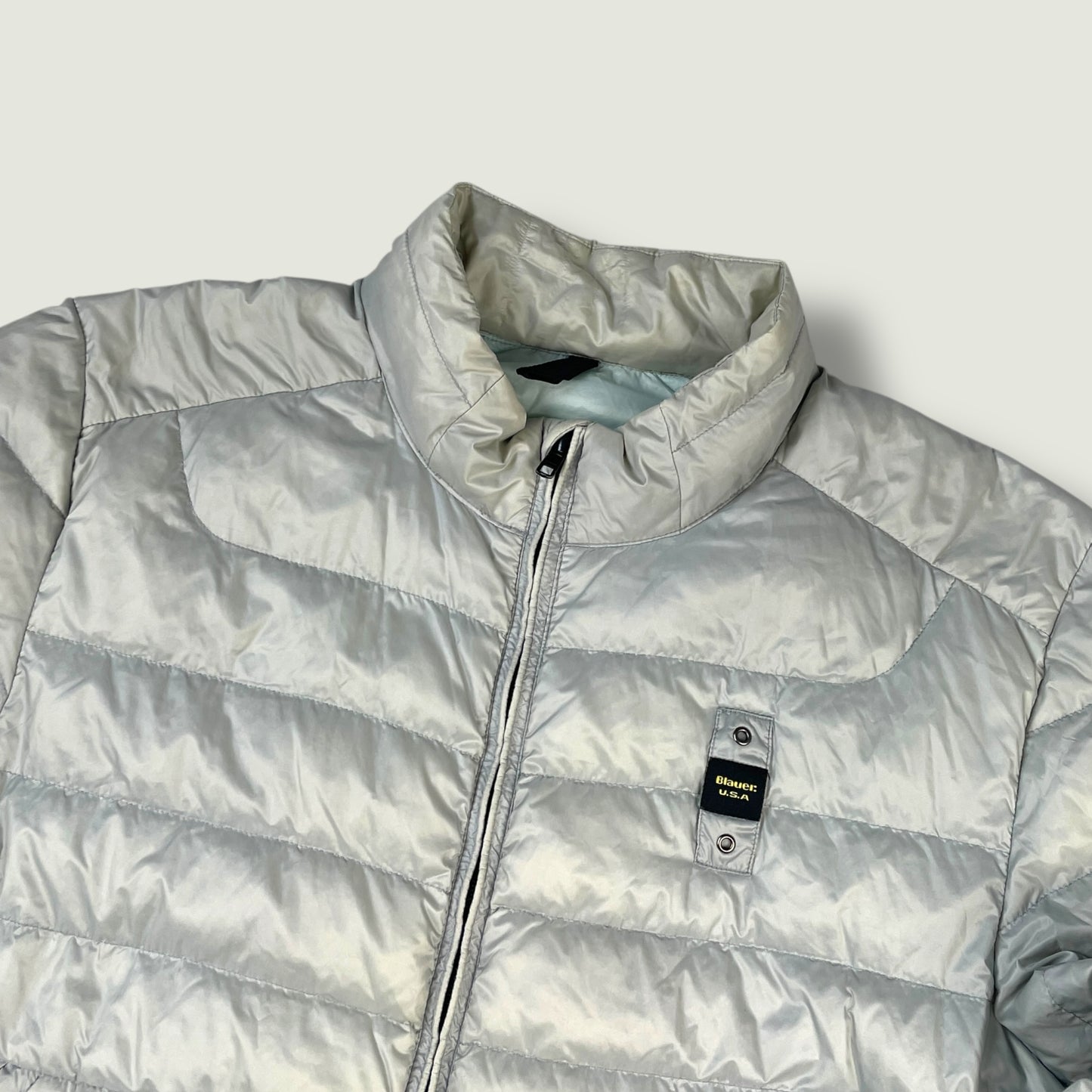 Blauer Vintage Daunenjacke (Xl)