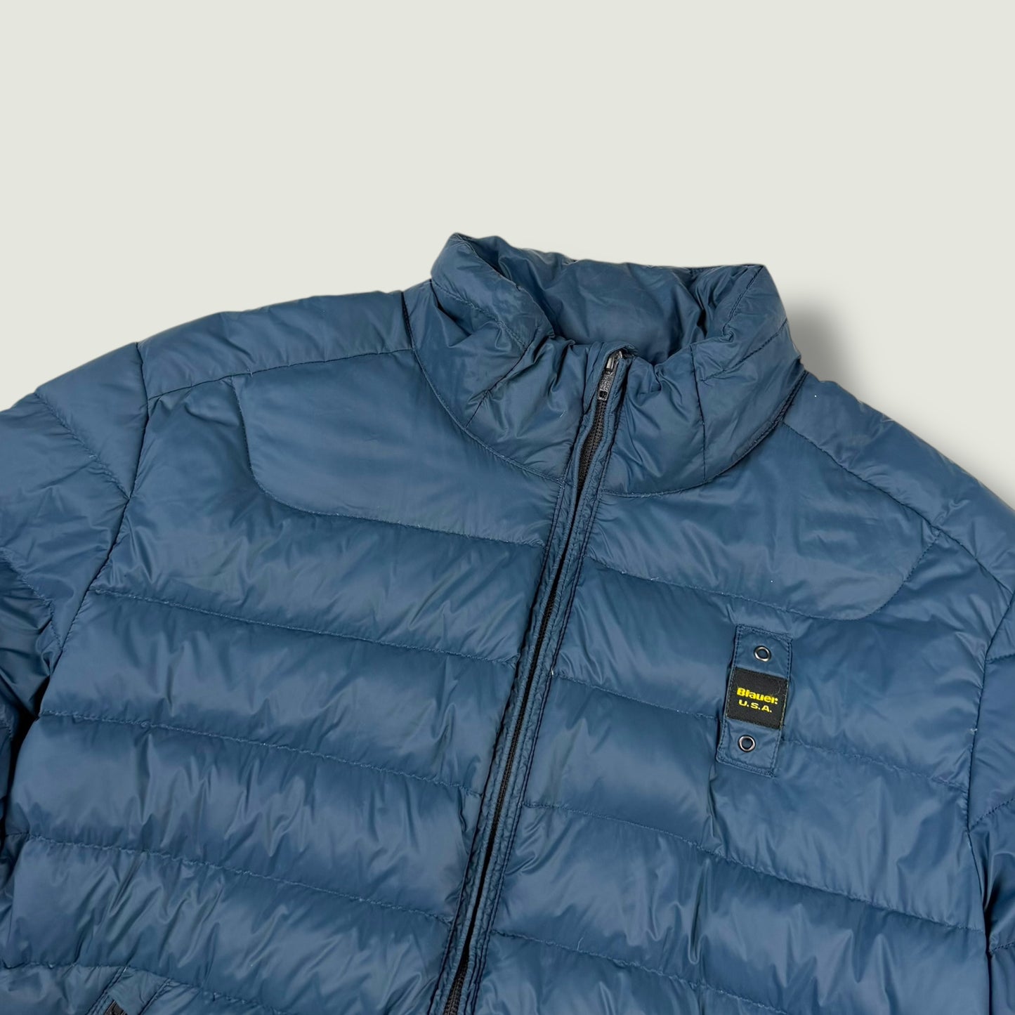 Blauer Vintage Daunenjacke (M)