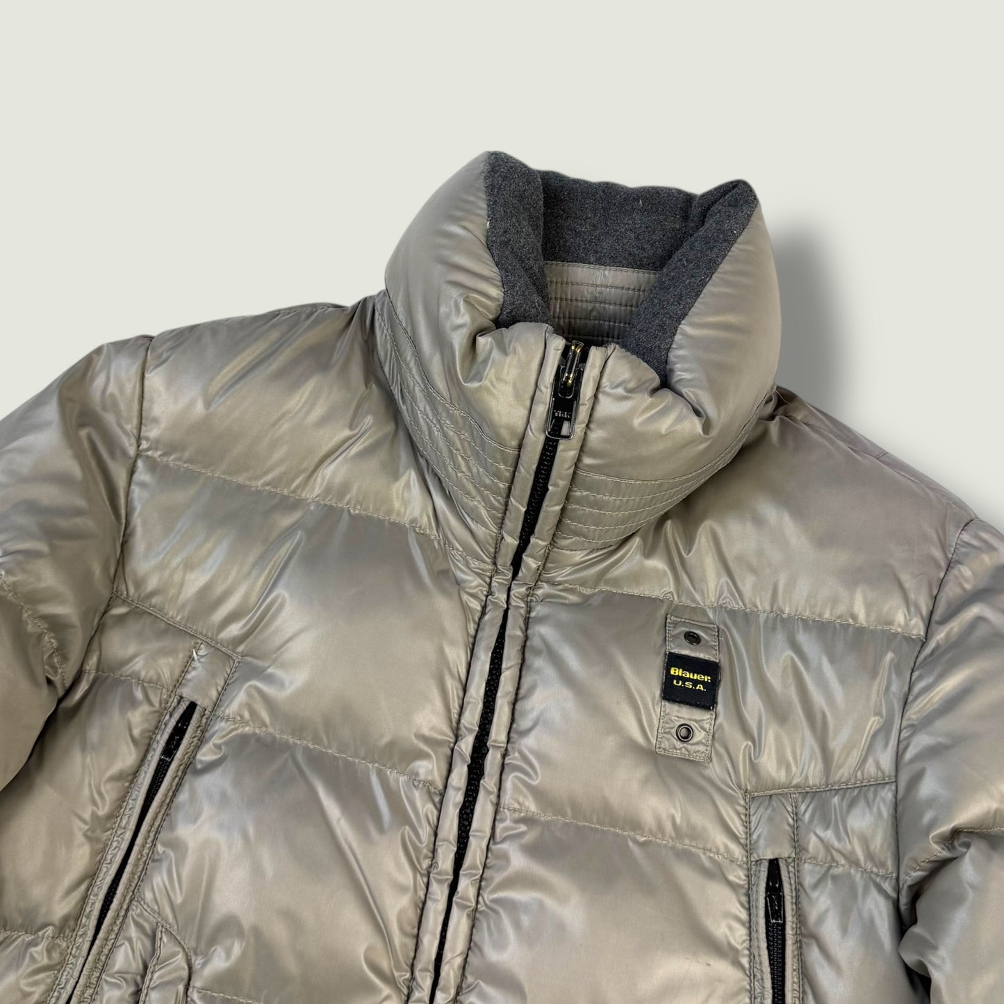 Blauer Vintage Daunenjacke (S)