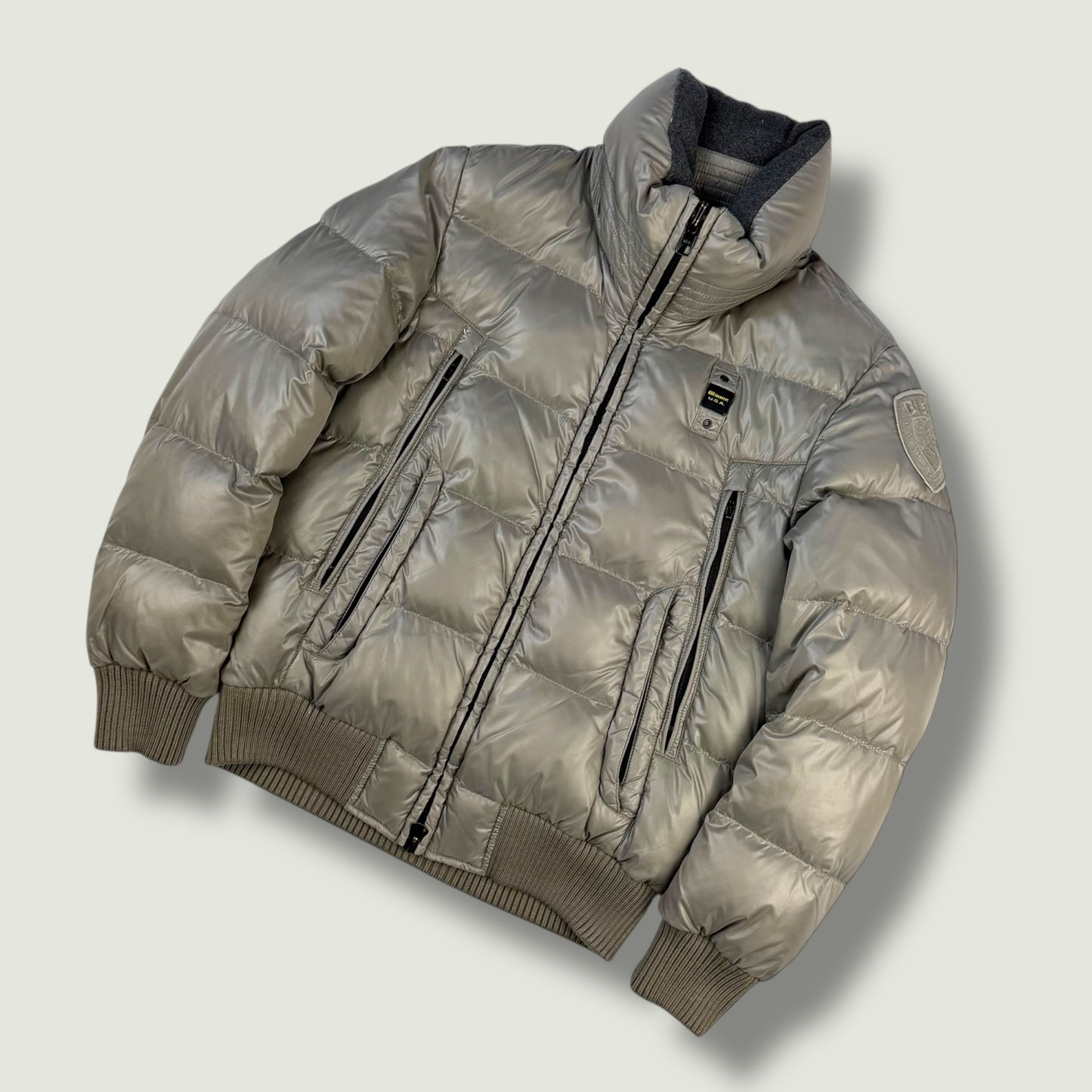 Blauer Vintage Daunenjacke (S)
