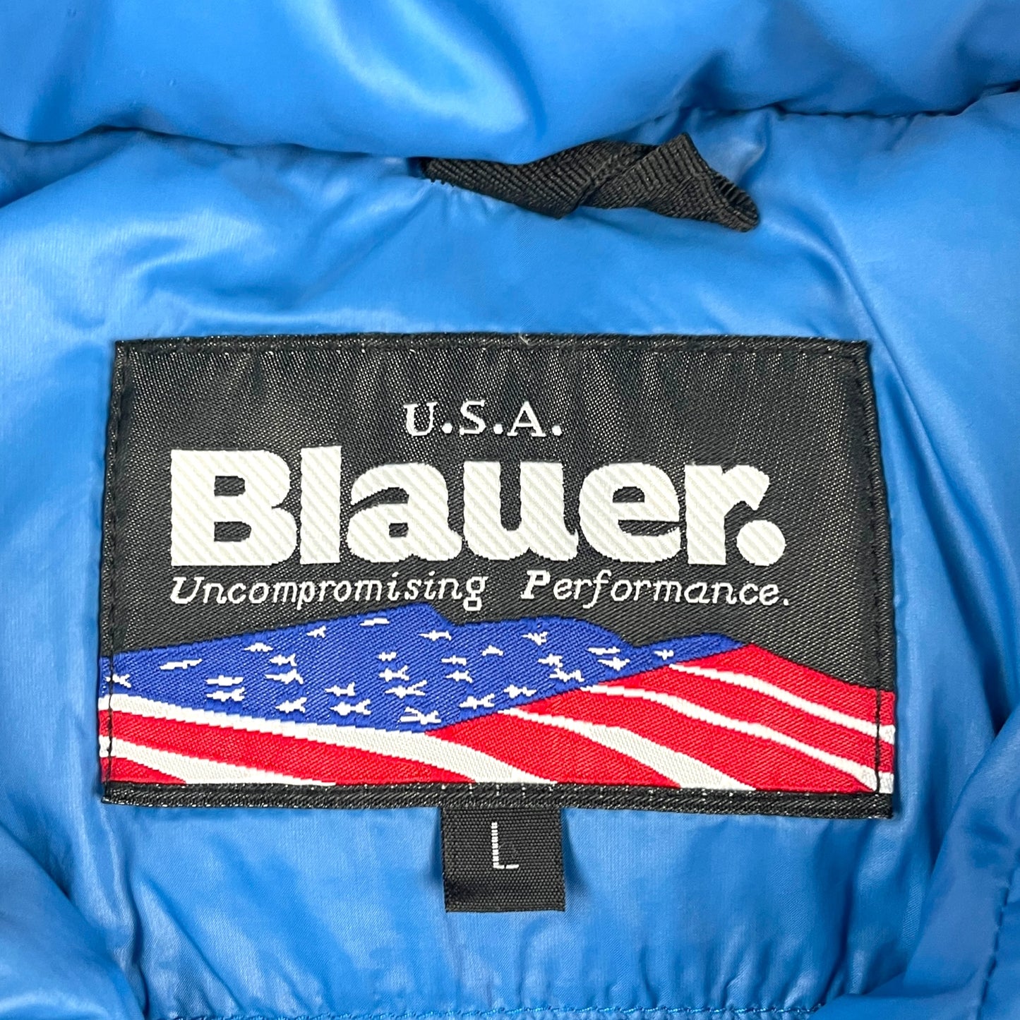 Blauer Vintage Daunenjacke (L)