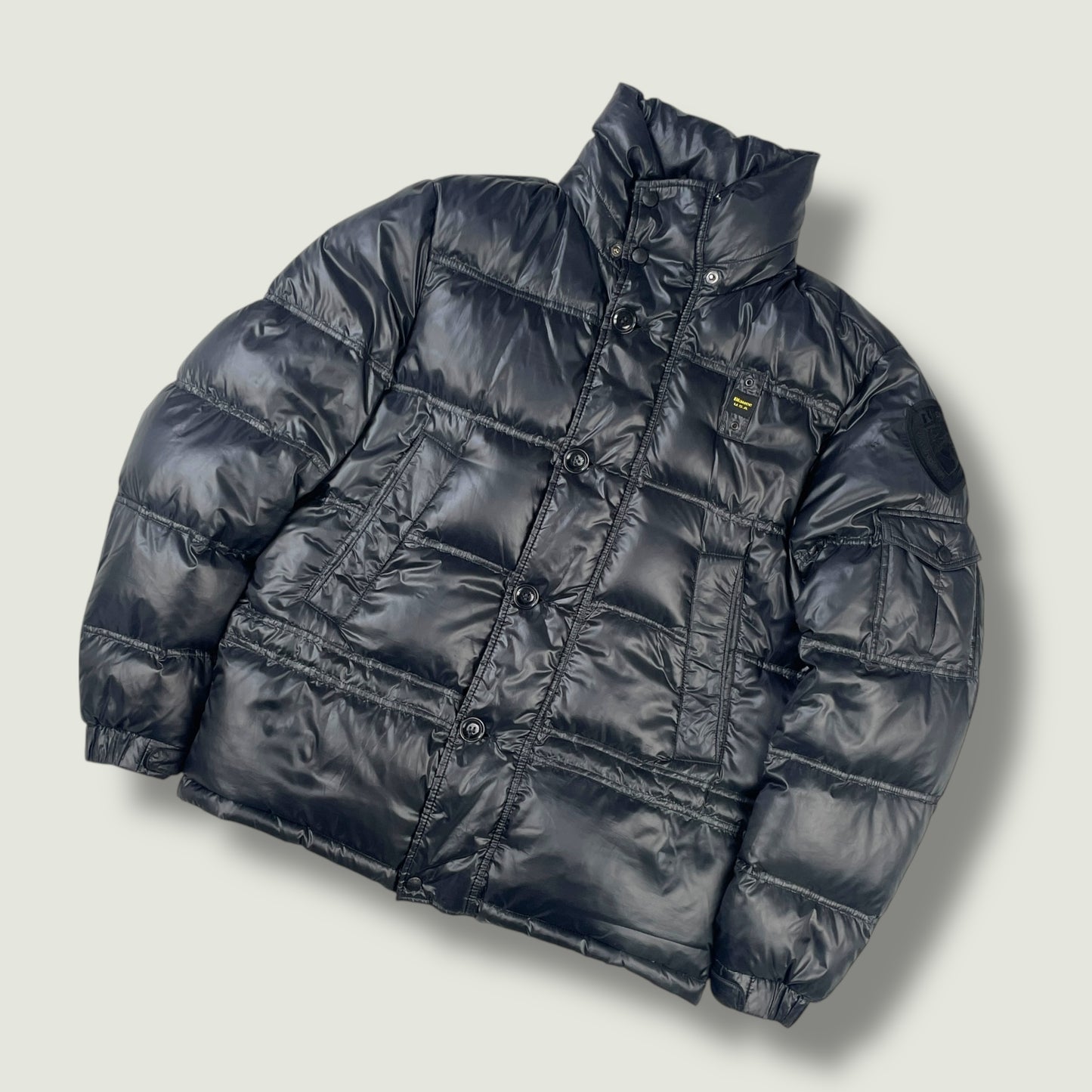 Blauer Vintage Daunenjacke (Xl)