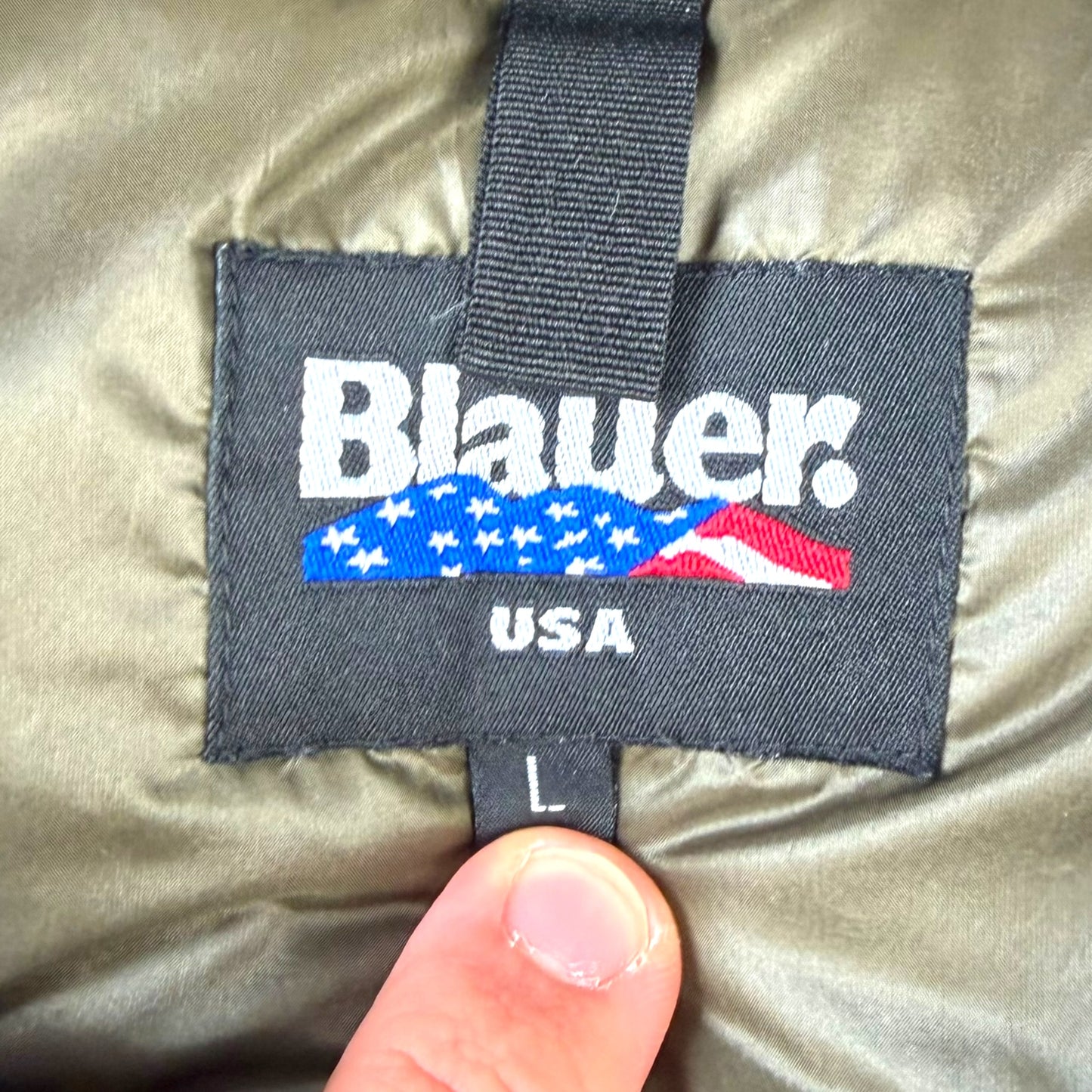Blauer Vintage Daunenjacke (L)