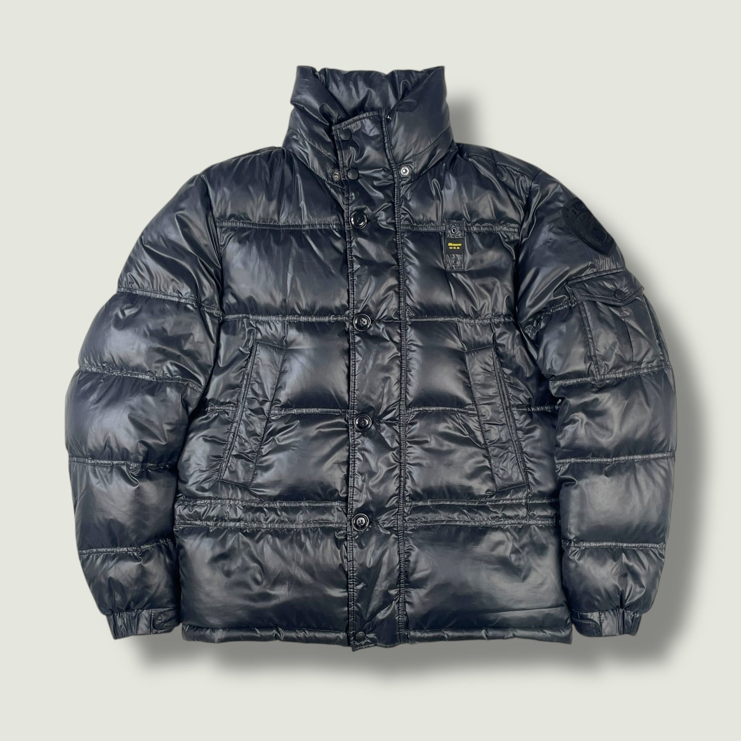 Blauer Vintage Daunenjacke (Xl)