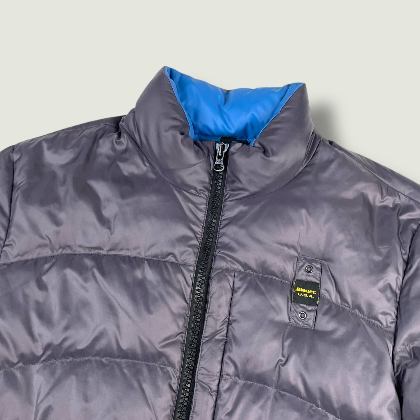 Blauer Vintage Daunenjacke (L)