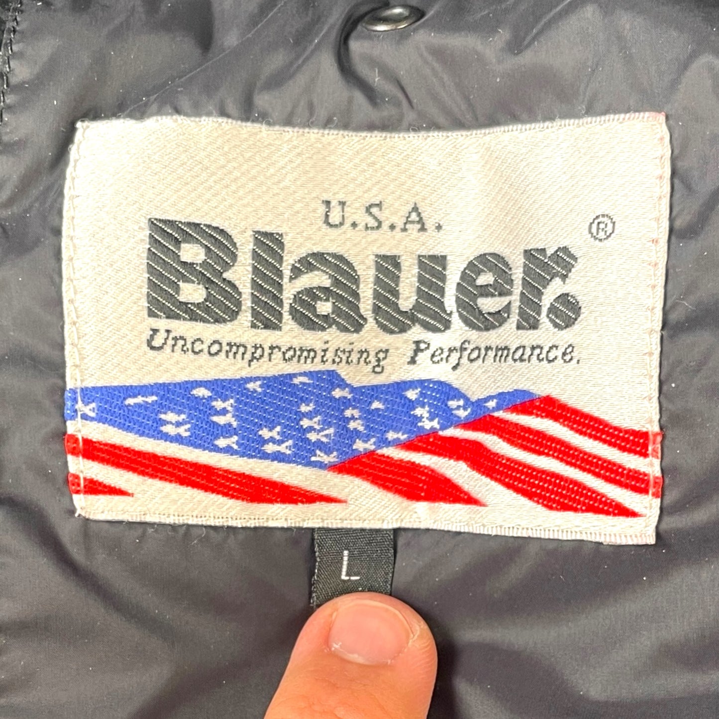 Blauer Vintage Daunenjacke (L)