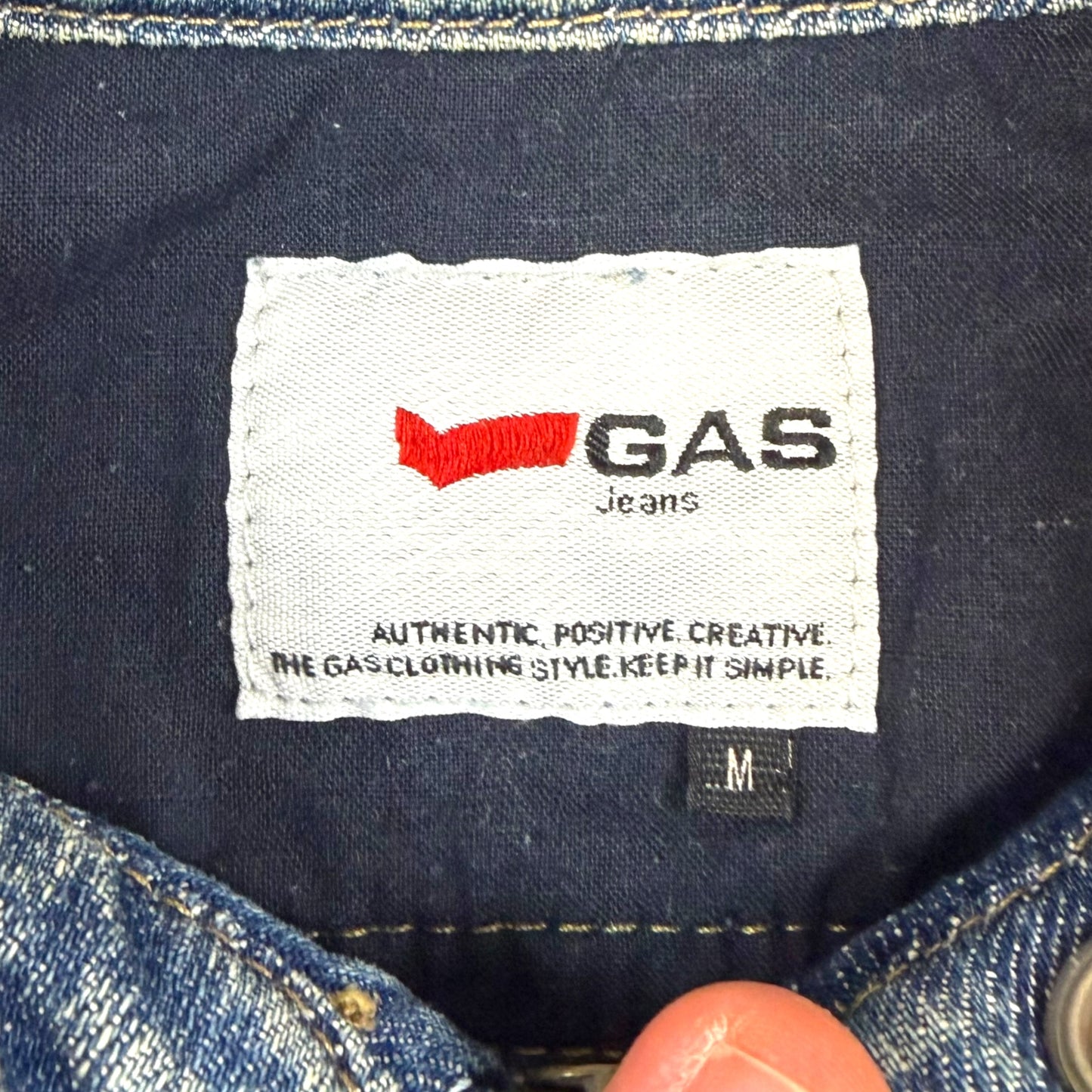 Gas Frauen Vintage Jeansjacke (M)