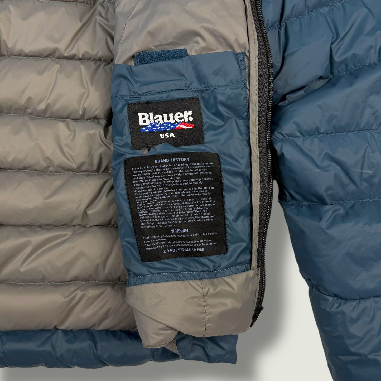 Blauer Vintage Daunenjacke (M)