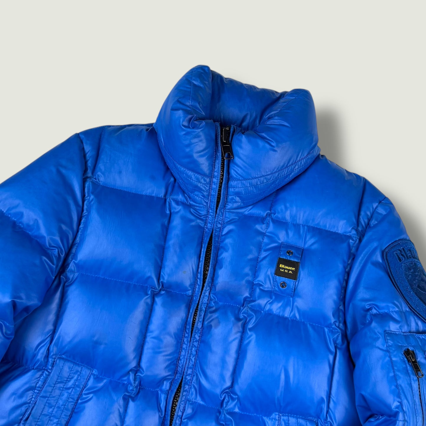 Blauer Vintage Daunenjacke (S)