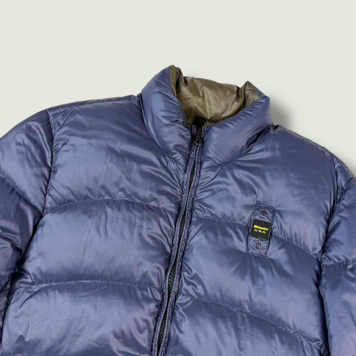 Blauer Vintage Daunenjacke (L)