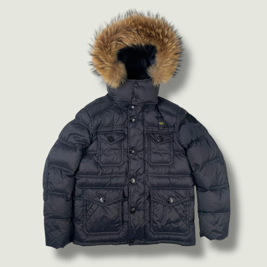 Blauer Vintage Daunenjacke (L)