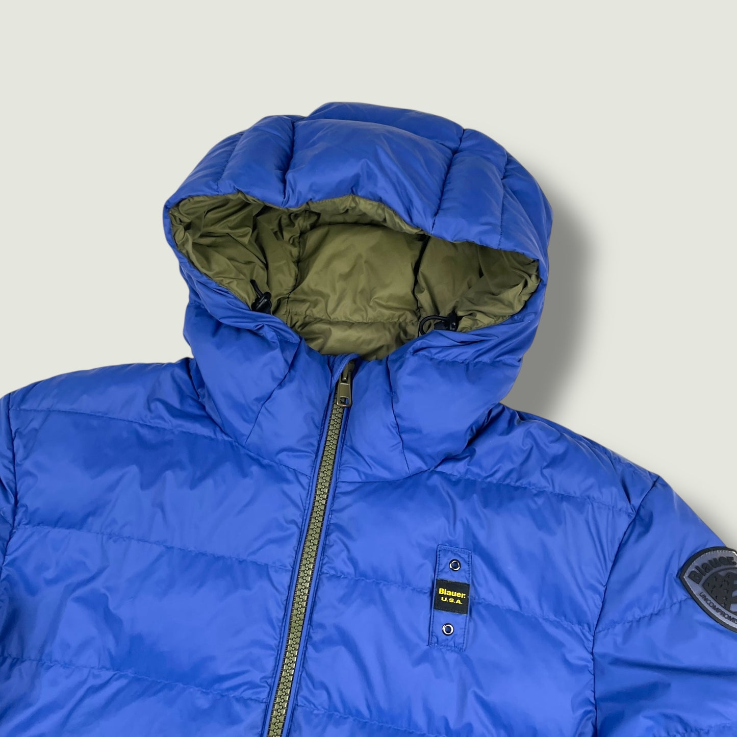 Blauer Vintage Daunenjacke (M)