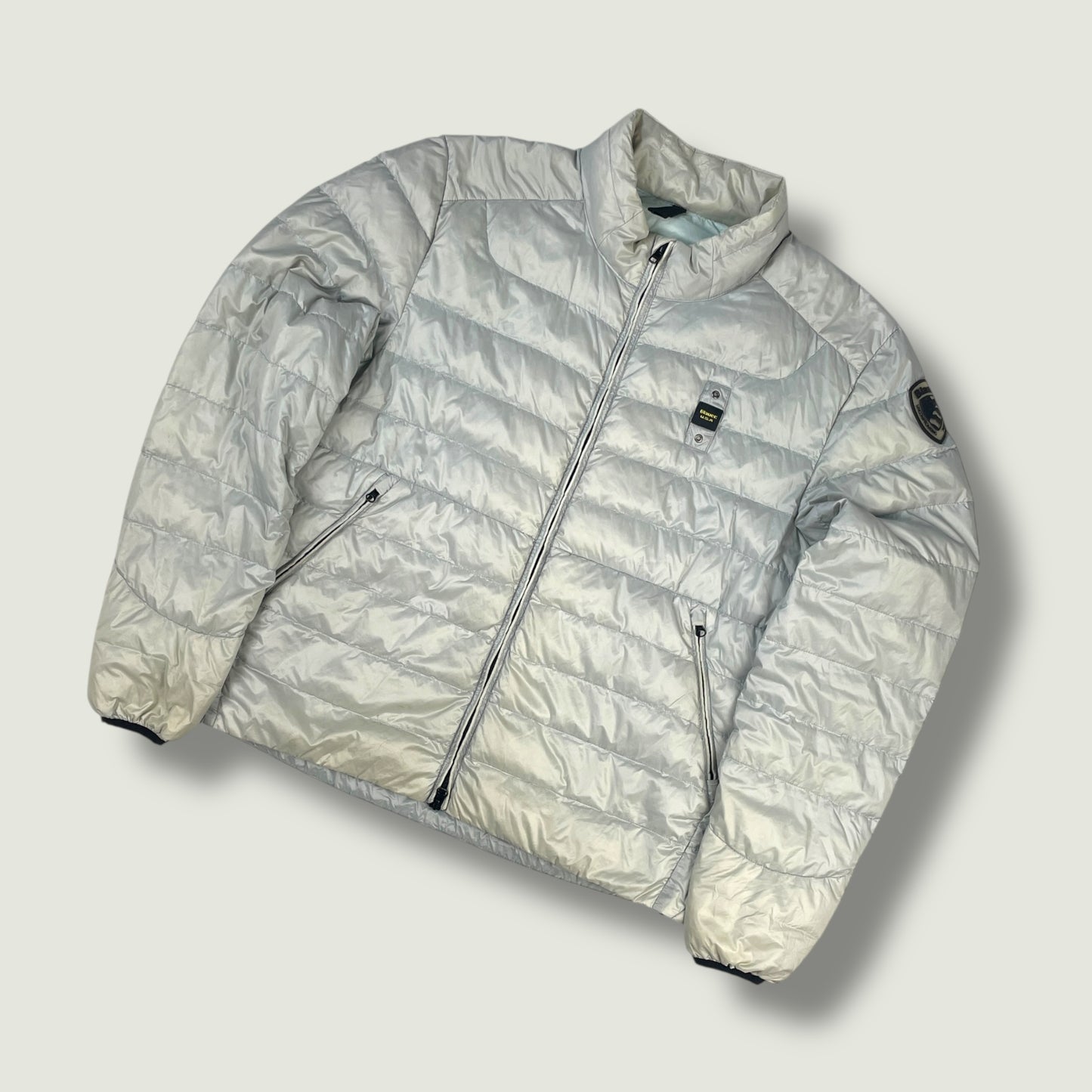 Blauer Vintage Daunenjacke (Xl)