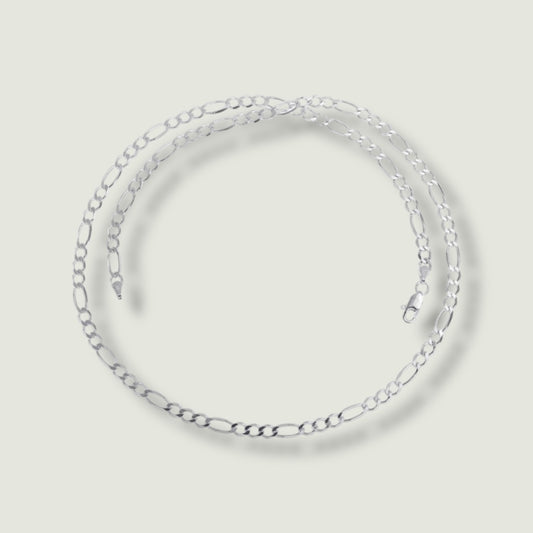 925 Silber 4,5mm Figarro Kette
