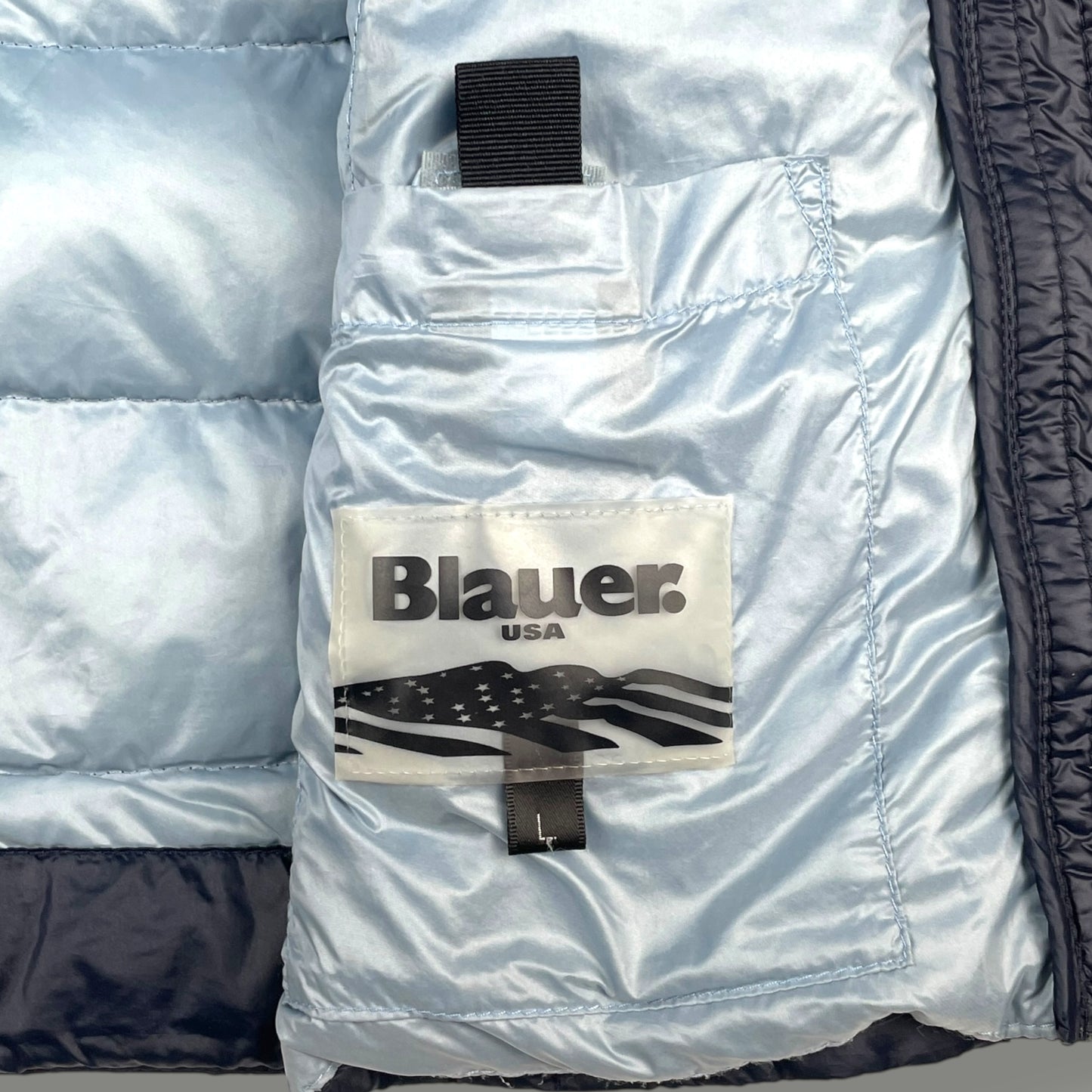 Blauer Vintage Daunenjacke (Xs)