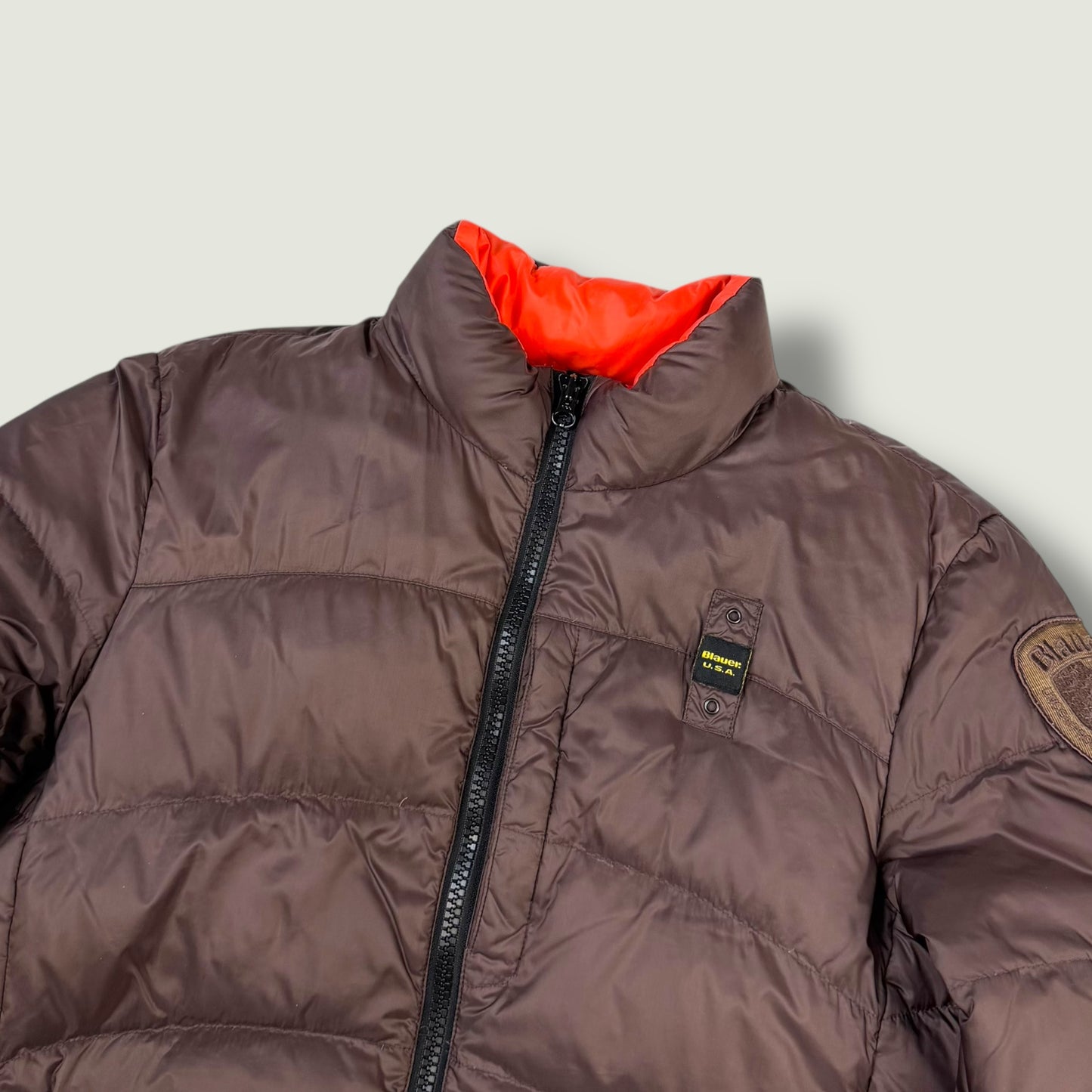 Blauer Vintage Daunenjacke (M)