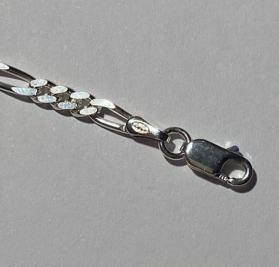 925 silver Figaro bracelet