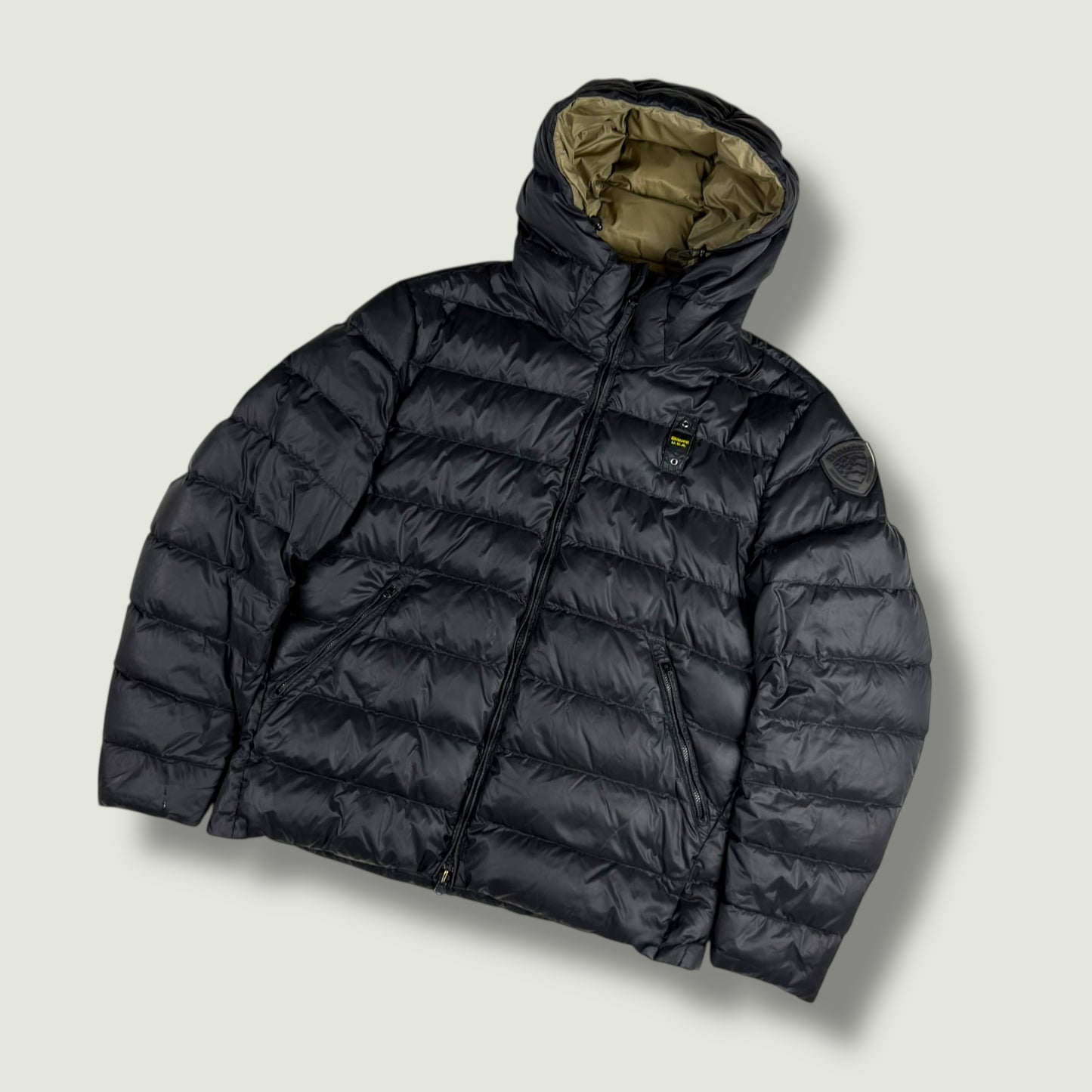 Blauer Vintage Daunenjacke (Xl)