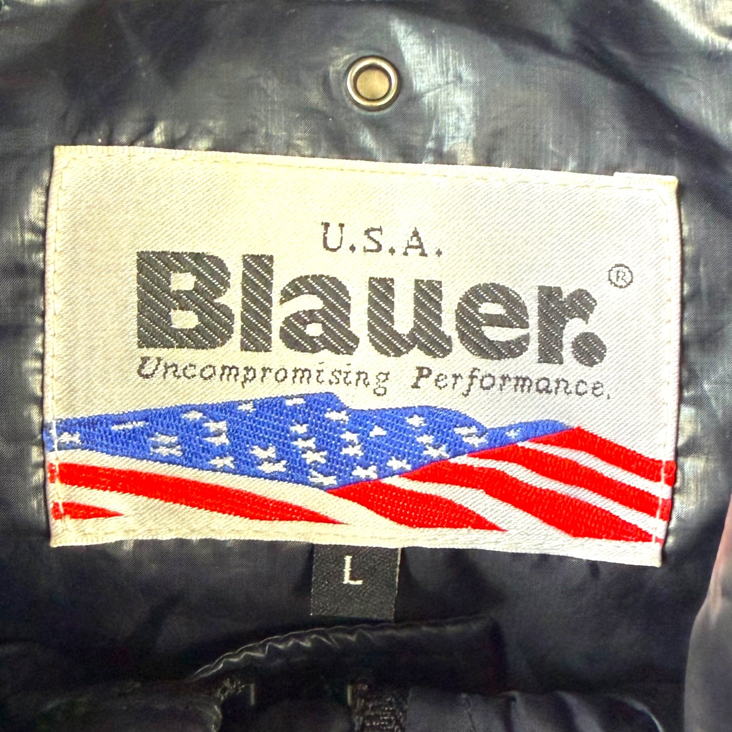 Blauer Vintage Daunenjacke (M)