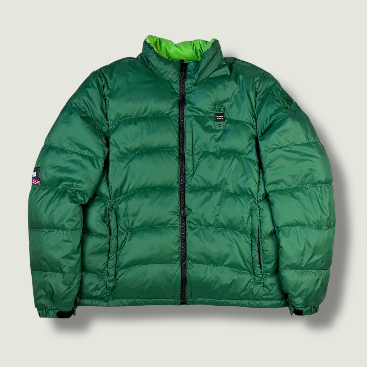 Blauer Vintage Daunenjacke (Xl)