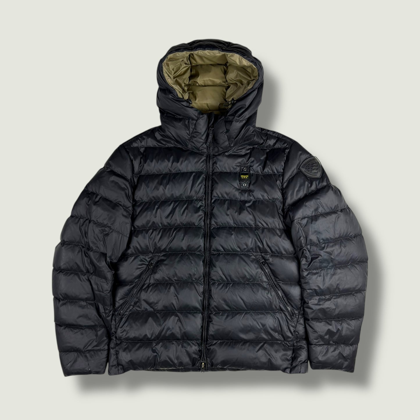 Blauer Vintage Daunenjacke (Xl)