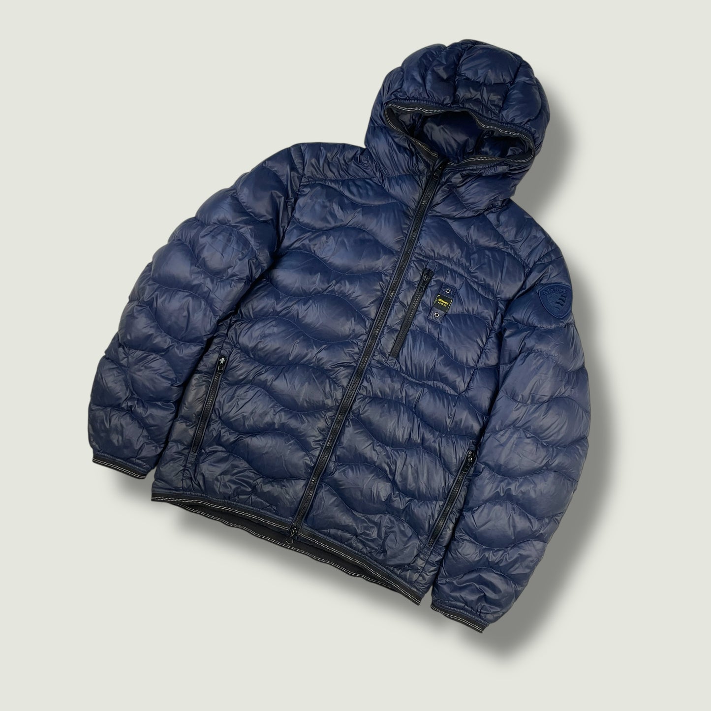Blauer Vintage Daunenjacke (M)