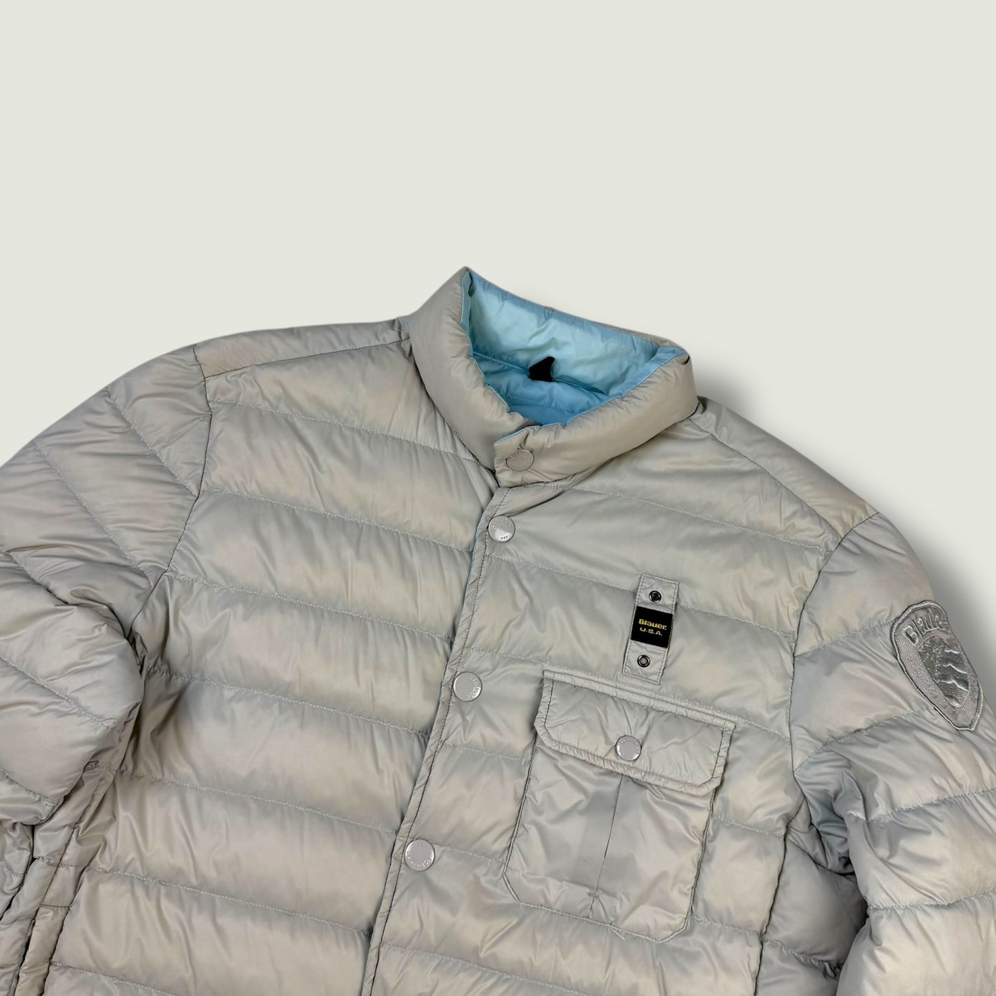 Blauer Vintage Daunenjacke (Xl)