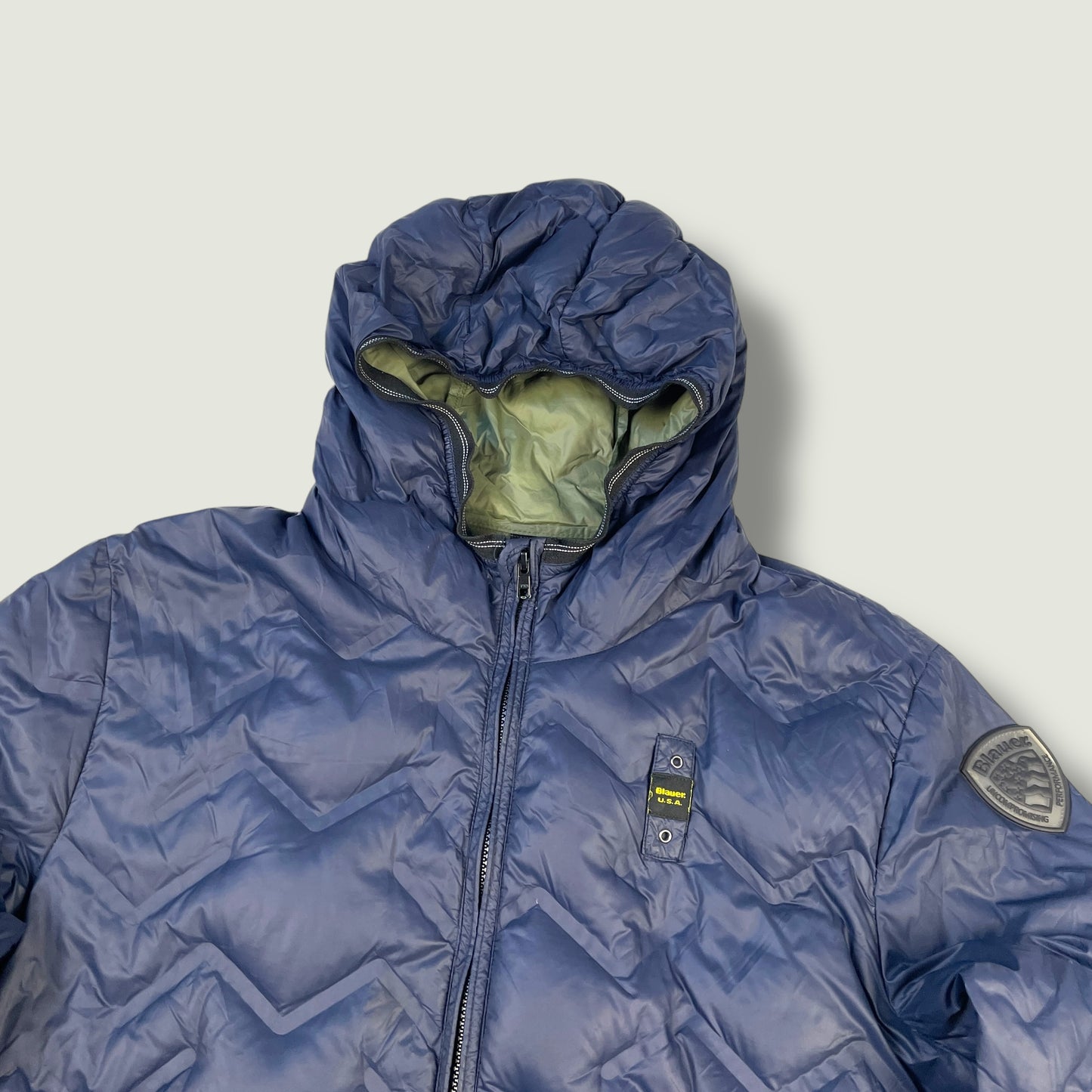 Blauer Vintage Daunenjacke (Xl)