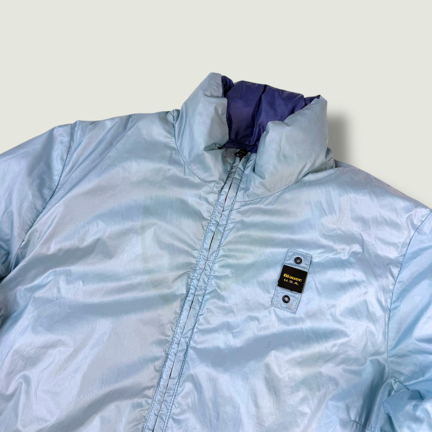 Blauer Vintage Daunenjacke (S)