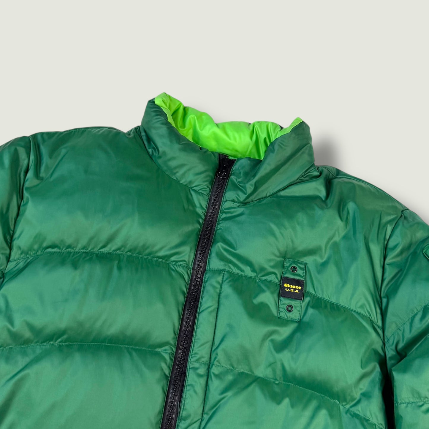 Blauer Vintage Daunenjacke (Xl)