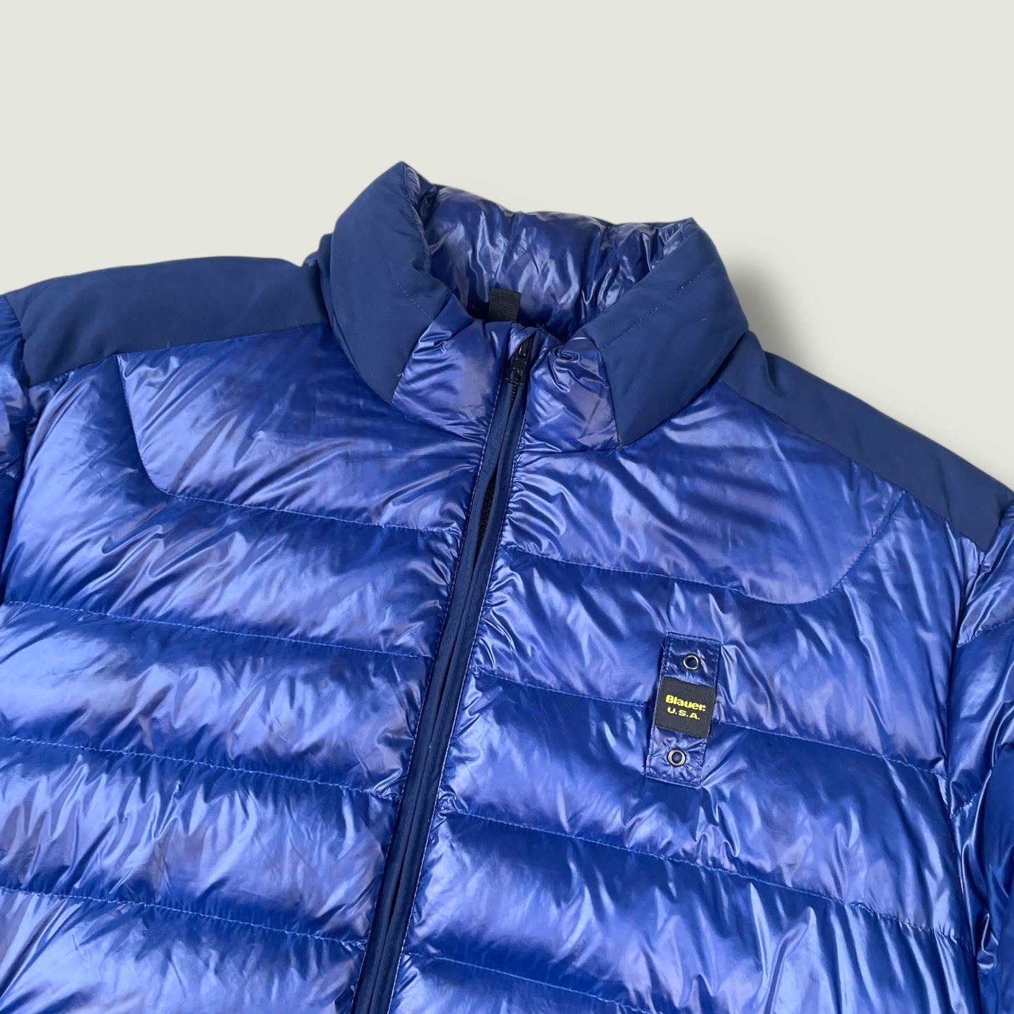 Blauer Vintage Daunenjacke (Xl)