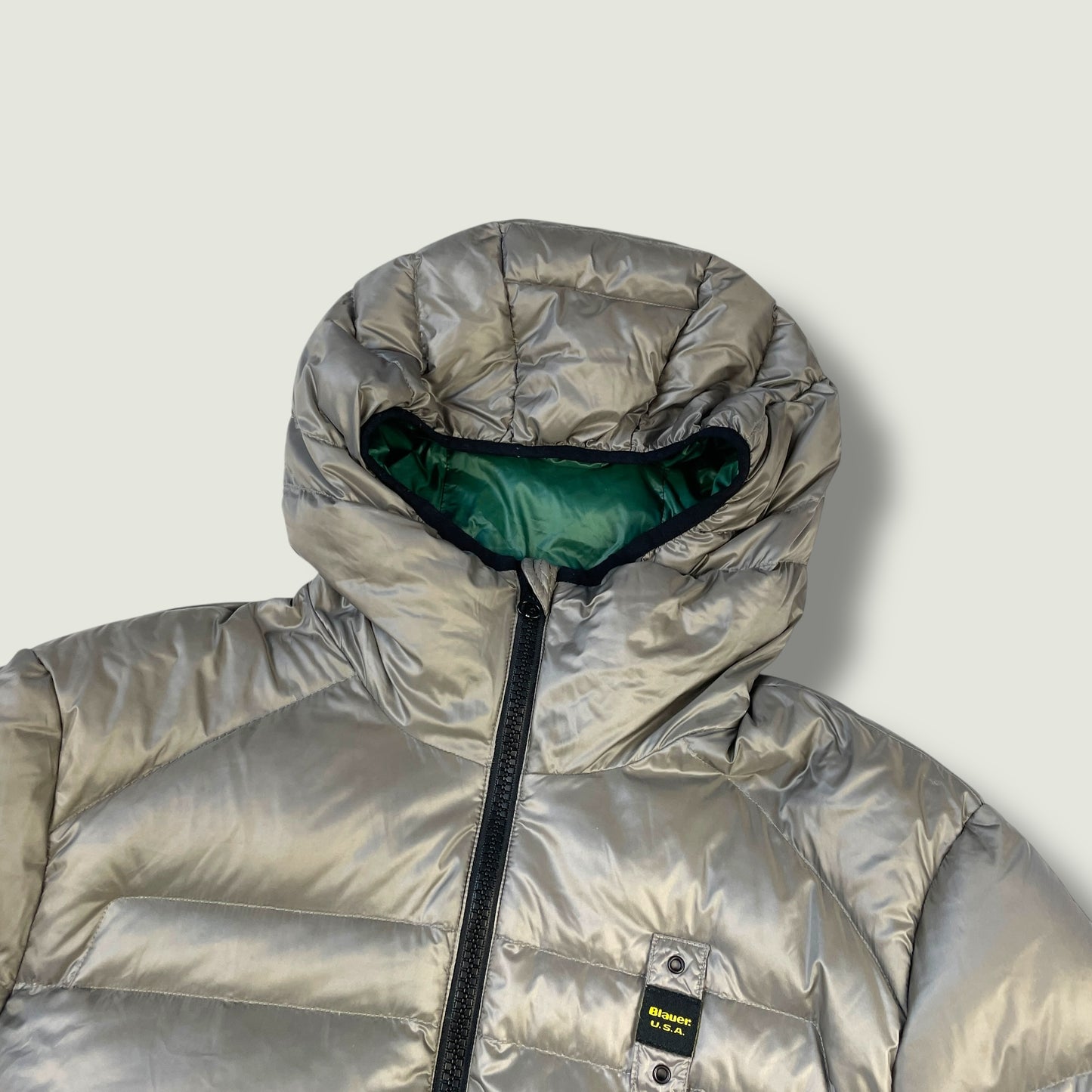 Blauer Vintage Daunenjacke (S)
