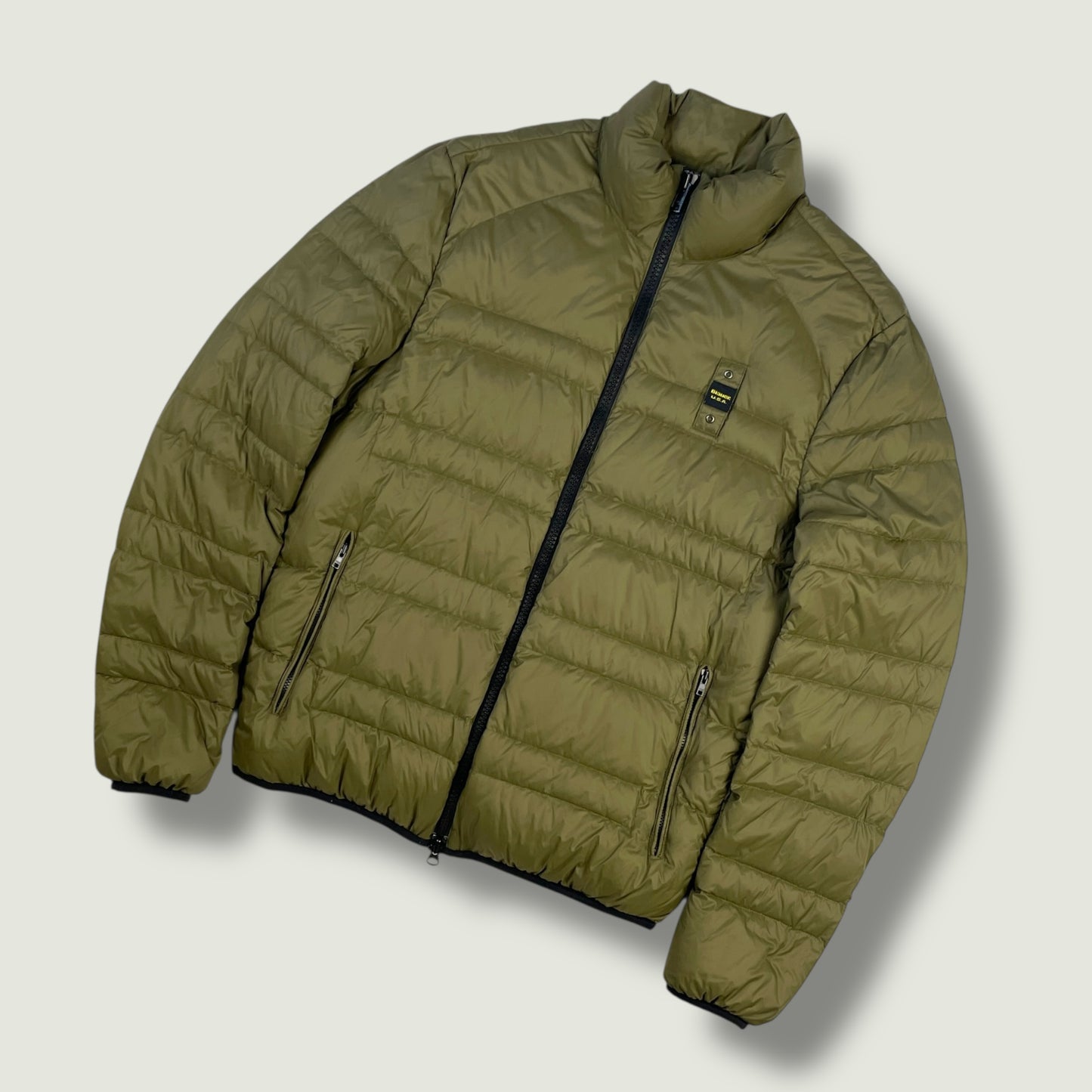 Blauer Vintage Daunenjacke (M)