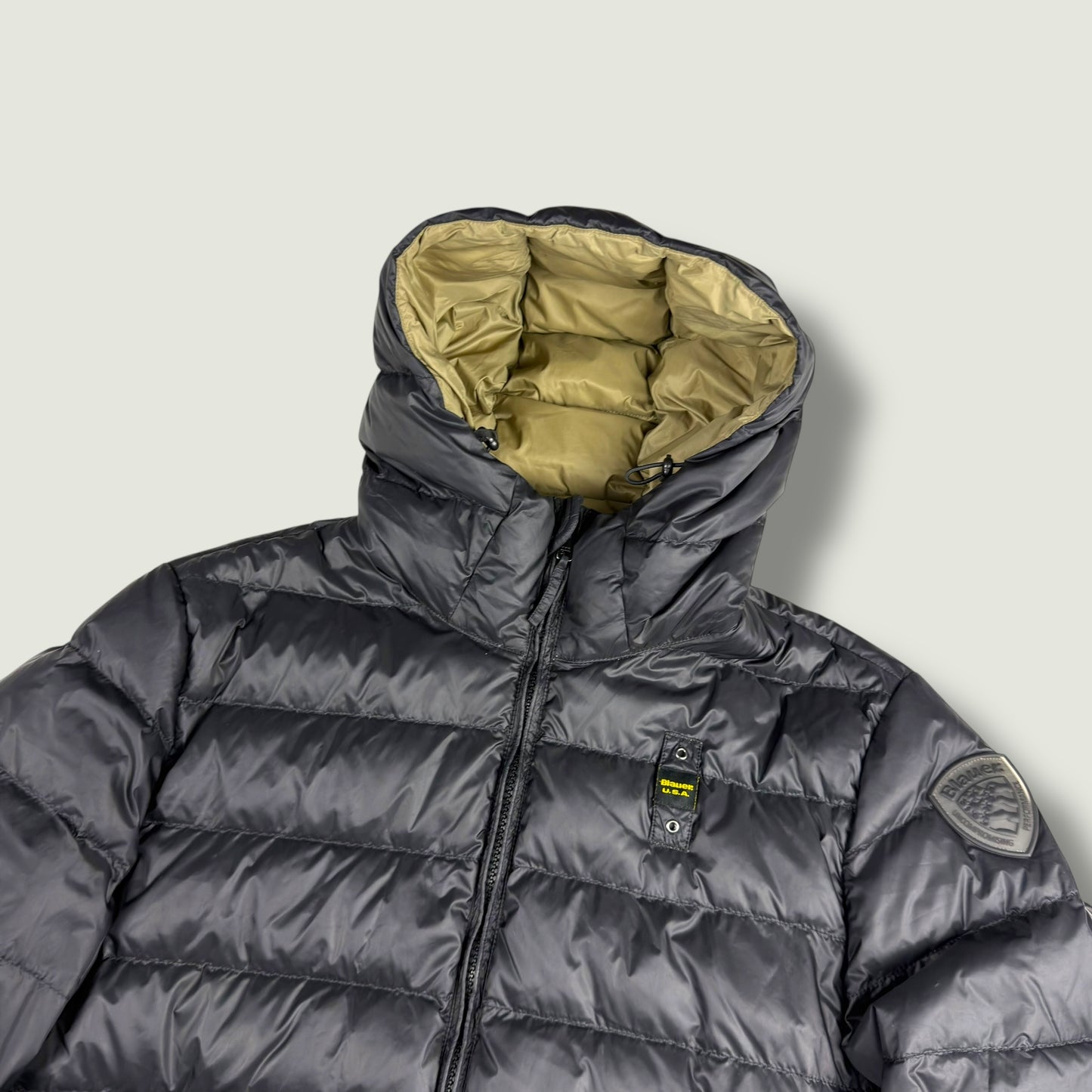 Blauer Vintage Daunenjacke (Xl)