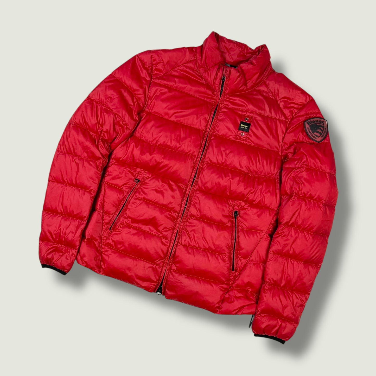 Blauer Vintage Daunenjacke (Xs)