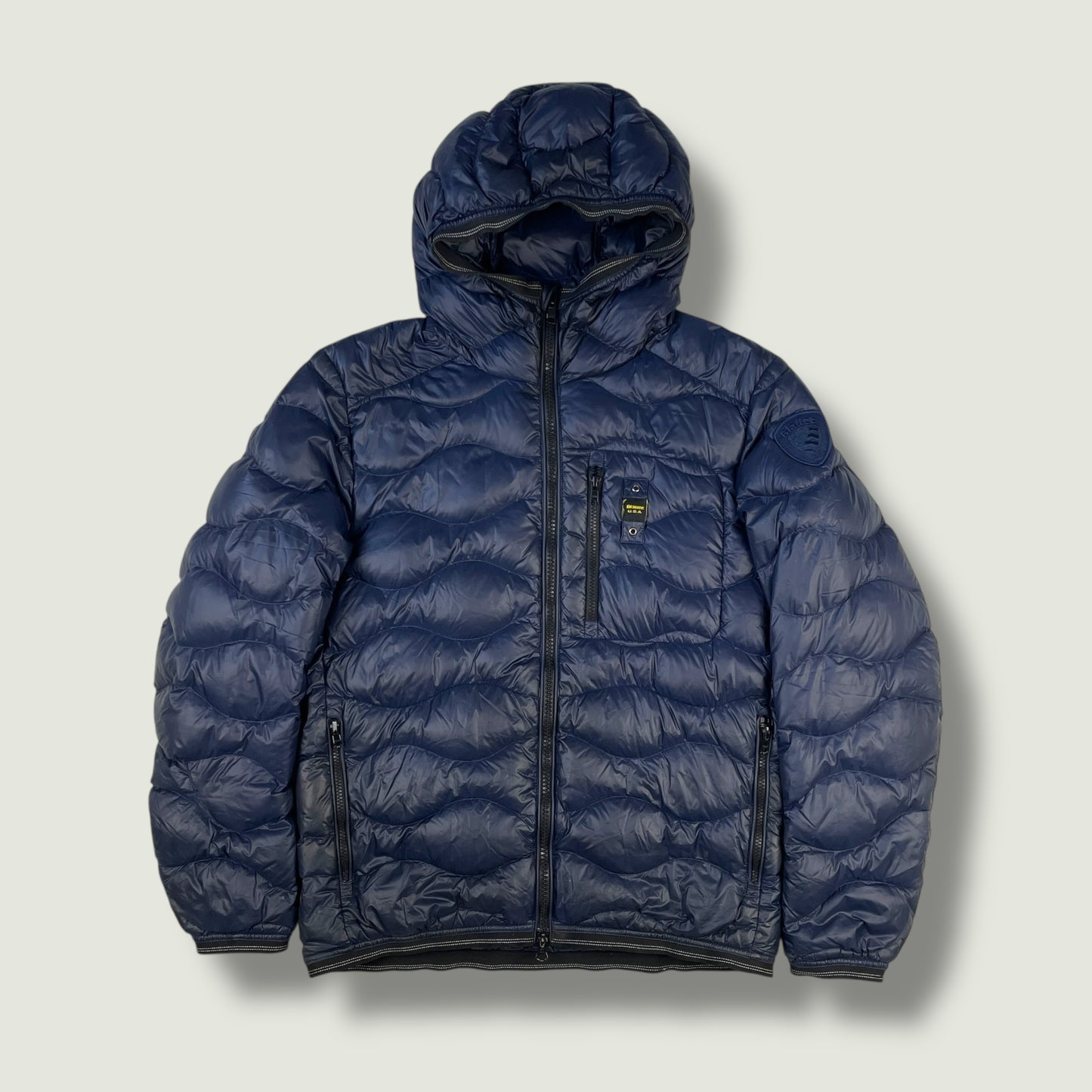 Blauer Vintage Daunenjacke (M)