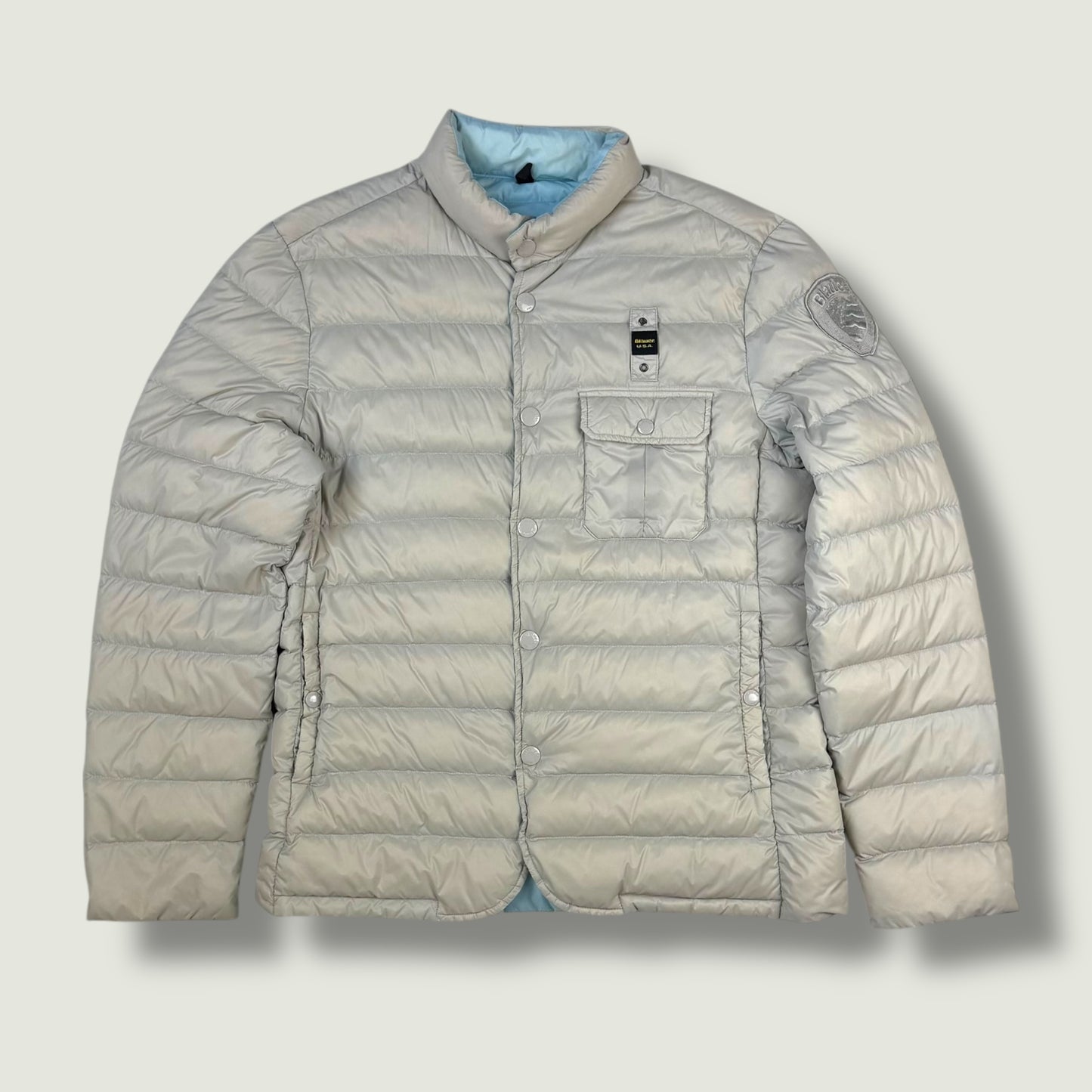 Blauer Vintage Daunenjacke (Xl)