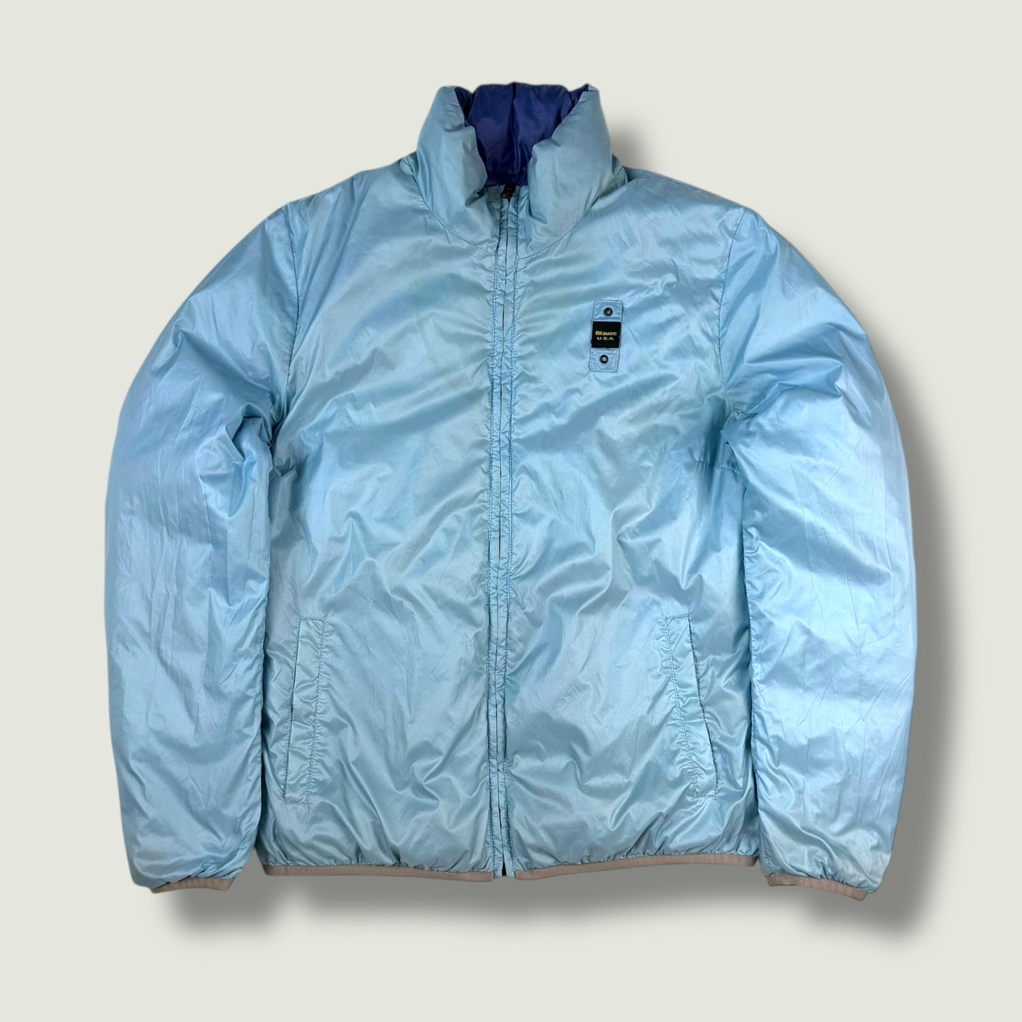 Blauer Vintage Daunenjacke (S)