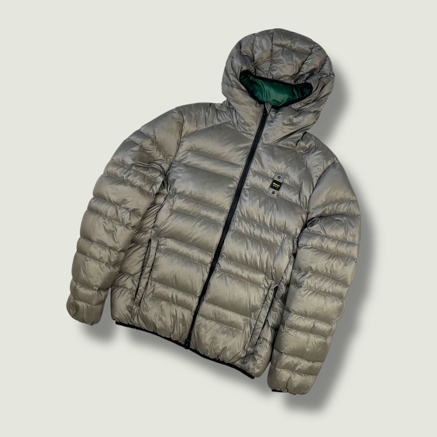 Blauer Vintage Daunenjacke (S)