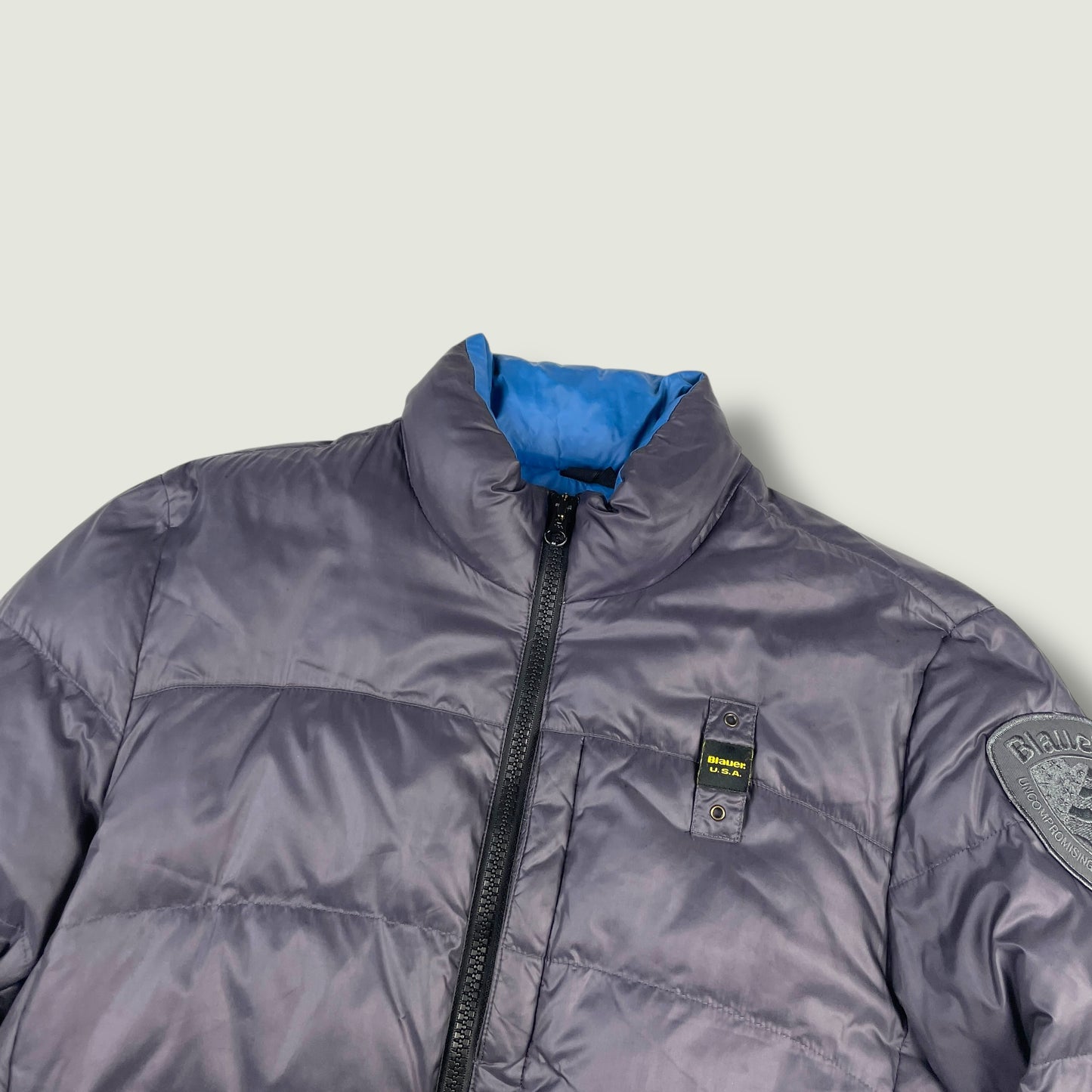 Blauer Vintage Daunenjacke (M)