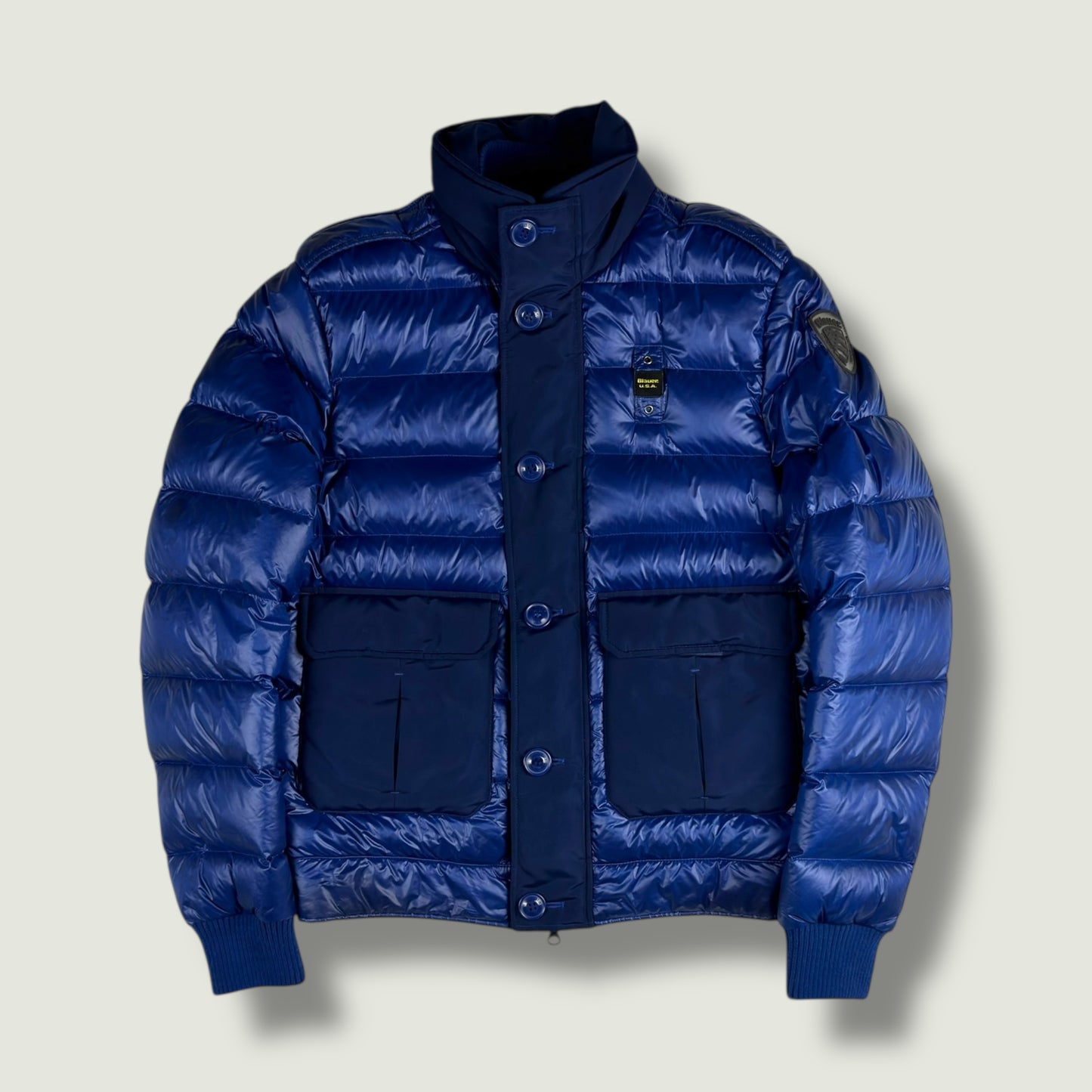 Blauer Vintage Daunenjacke (M)