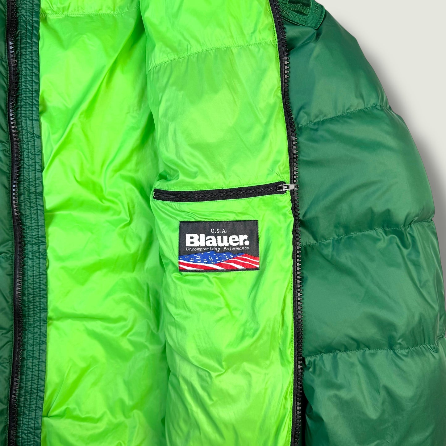 Blauer Vintage Daunenjacke (Xl)